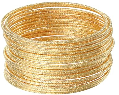 MILAKOO Layered Stackable Bangle Set für Frauen Trendy Minimlist Textured Boho Braelets Trendy Eleganz