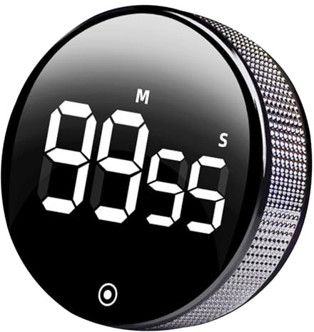 Temporizador de cocina con pantalla LED, temporizador digital de cuenta regresiva/cuenta regresiva para cocinar, aula, oficina, fitness y estudio, volumen y brillo ajustables, fácil para niños y