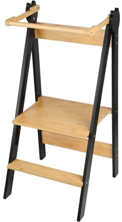 OHMG OHMG Tour d Observation Enfant,3 Hauteur Réglable Tour d'observation Montessori,Sûr et Sécurisé Tour d'apprentissage Bebe en Bambou,Chaise Montessori Enfant À Partir de 18 Mois