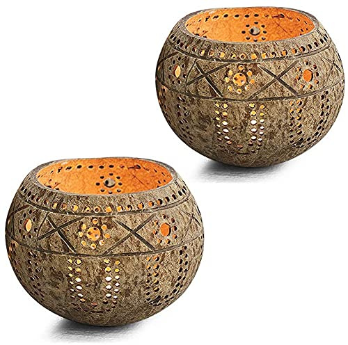 Bol à bougie en noix de , support de bougies, bol en noix de fait à la main pour bougie chauffe-plat, petite pilier, bol de rangement