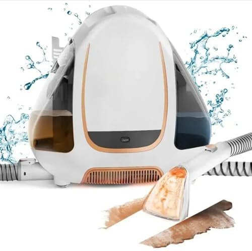 Máquinas limpiadoras de alfombras de 450 W, Limpiador de Manchas con Potencia de succión de 12000 pa, Tanque de Aguas residuales de 1600 ml y Tanque de Agua Limpia de 1800 ml
