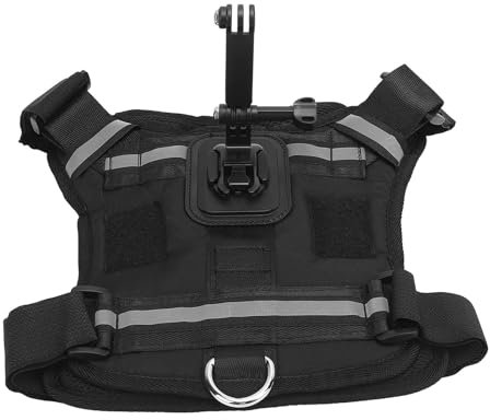 Dog Harness Camera Mount Vest Nylon Chest and Back Fixation Pet Harness for Action Camera Large Medium and Small Dogs