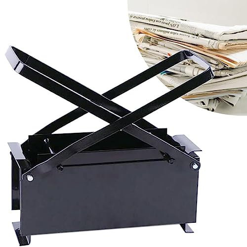 XCSCUK Paper Log Briquette Maker,Metal Paper Press,DIY Fuel Papaer Brick Machine,for Recycling Waste Paper/Newspapers