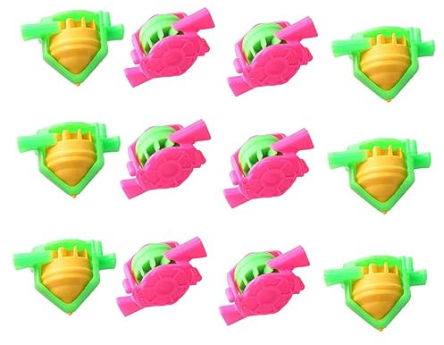 HEALSOPTHY 20 Stück Mundblasendes Top- Lustiger Stöpsel Kinderspielzeug Mit Steckverschluss -steckplatte Kleiner Pflock Buntes Peg-top Steckspielzeug Plastik