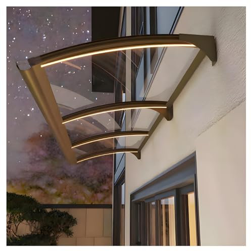 Door canopy outdoor,front door canopy,awnings for patio,Modern Front Door Awning Arched Rain Shelter,Rain and Snow Protection,Polycarbonate Awning,door and window awning