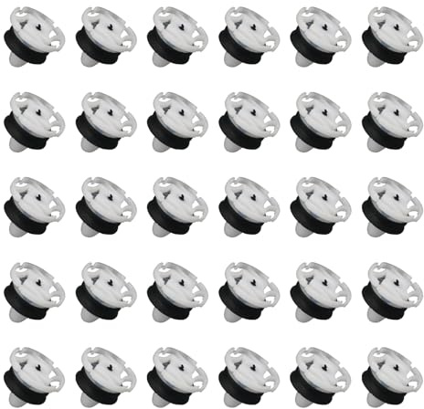 30 Pièces Clips de Fixation Attaches Garniture, Retenue Vehicle Clips Rivets en Plastique, Clips Fixation Voiture Compatible avec Peugeot 308 508 Citroën DS4 C4 Mégane III Laguna III, OEM 7703077476