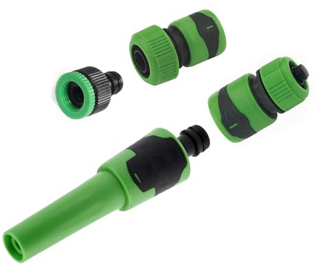 HAFRILY 4 pezzi tubo da giardino per Gardena siringa da 1/2 pollici con giunto per tubo per collegamento a tenuta rapida per lance d'acqua, ugello tubo da giardino per lavaggio auto, irrigazione