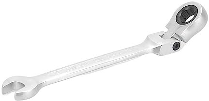 GFDSGRE Llaves Fijas Llave Inglesa de trinquete de 10 mm Cabeza Flexible Pulido Opaco 72T Multiherramienta de Alto par de trinquete Juego De Llaves Fijas