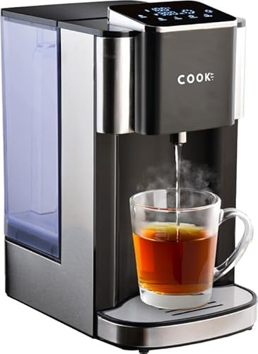 Media Evolution COOK-IT Heißwasserspender 4 L – Touch-Display – 11 Volumen- & 9 Temperaturstufen – 5 Sek Schnellstart – Abnehmbarer Wassertank – Selbstreinigung & Überhitzungsschutz