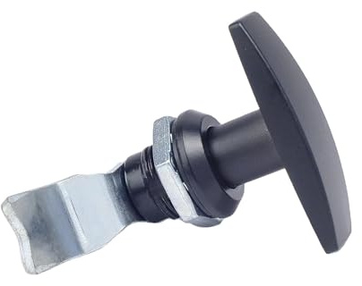 Cerradura tubular con pestillo de leva for puerta de gabinete, manija de giro de 1/4 de cuarto, MS101, 1 unidad(Zinc alloy)