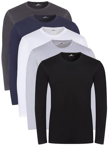 Lower East Le H Rundhals, Langarm Shirt, 5er Set