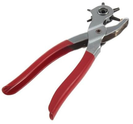 DIYEAH Schwerlast Leder Lochzange mit Ergonomischem Griff Verstellbare Lochgrößen für Gürtel Leder Kunststoff Gummi bis Handliche Lochstanze für Präzises Puncher Tool
