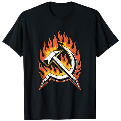 Faucille et Marteau en Flammes T-Shirt