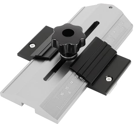 AUNMAS Guide de Scie Sauteuse Fine pour le Travail du Bois, Outil en Acier Inoxydable, Haute Précision, Facile à Utiliser pour Couper avec Précision des Planches Fines (SILVER)