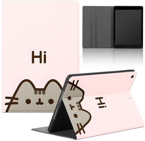 Funda Tablet para Xiaomi Pad 5 / Mi Pad 5 Pro 11 2021, Suave TPU Carcasa Lindo Gato Pusheen Dibujos Animados Kawaii Anime Diseño Manga Stand Función PU Cuero Flip Protectora Cover,Diseño