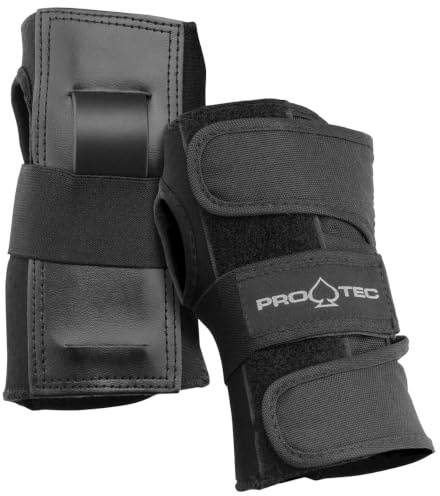 Pro-Tec Street Gear Skate and Bike Wrist Guards (Black, Small)