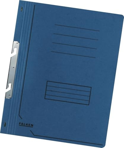 Falken 50 x Einhakhefter A4 1/1 Vorderdeckel blau