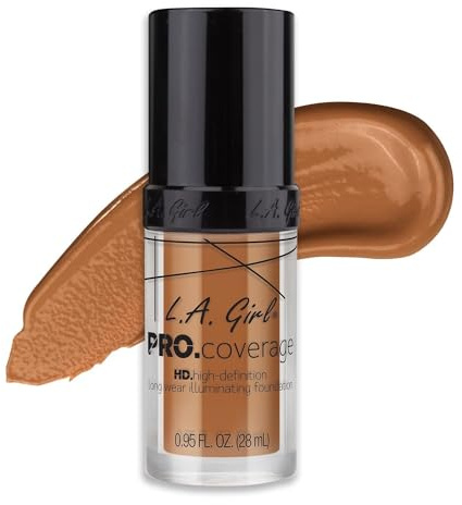L.A. Girl Pro Coverage Illuminating Foundation - Warm Caramel