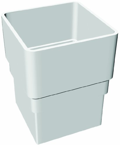 65mm Square Downpipe Connector White