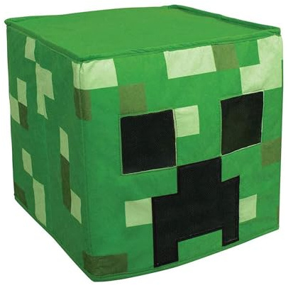 Disguise Minecraft - Tête de Déguisement Creeper Enfant - Taille Unique - Sous Licence Officielle Mojang - Masque Cubique Léger - Accessoire de Déguisement pour Halloween, Carnaval ou Fête à Thème