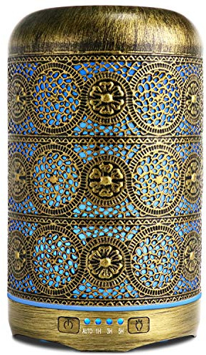 Aromatherapy Diffusers,SALKING 260ml Metal Essential Oils Diffuser Aroma Diffuser,7 Colors Night Light and Auto Shut-Off for Home,Humidifier Oils Fragrance with 4 Timer,Christmas Gifts for Women