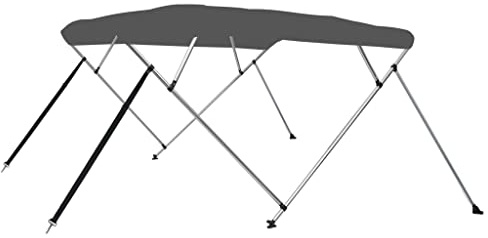 vidaXL Toldo Bimini de 4 Arcos Gris Antracita 243x210x137 cm