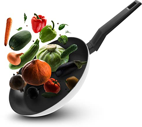 Fackelmann Bratpfanne Balance 24 cm, Antihaft-Pfanne aus 90% recyceltem Aluminium mit ergonomischem Kunststoff-Griff, Induktionspfanne zum Kochen & Anbraten