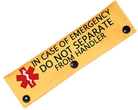 In Case of Emergency Dog Leash Wrap Working Dog Medical Leash Sleeve Service Pet Wrap (OF EMERGENCY -S)