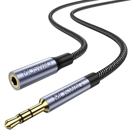 MOSWAG 2,5 mm Stecker auf 3,5 mm Buchse Stereo-Klinkenadapter, 2,5 mm symmetrischer Stecker auf 3,5 mm Stereo-Klinkenstecker Kabel für Astell&Kern AK240 AK380 AK320 onkyo DP-X1 FIIO X5III XDP-300R