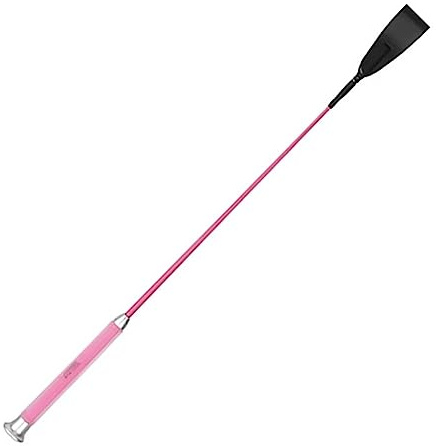 ONDIAN Fruste da equitazione con manico in silicone, frusta corta per equitazione Frusta per cavalli (colore: rosa, dimensioni: 67 cm)