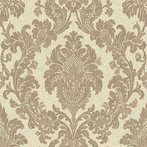 Belgravia Decor Ciara Damask Soft Beige Wallpaper GB4410 - Italian Heavyweight