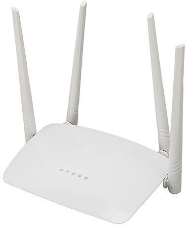Routeur WiFi, Routeur Internet sans Fil avec 4 Antennes à Gain élevé de 5 DBi, Haute Vitesse 300 Mbps, Mode Répéteur, 1 X Port WAN, 2 X Port LAN (Prise UE)