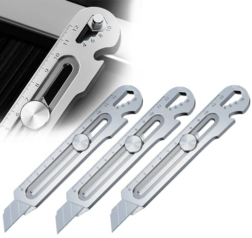 Schweres Mehrzweck Gebrauchsmesser, 2024 New Cuttermesser Klingen, Edelstahl Universalmesser, Multifunktionales Mehrzweck Teppichmesser Druckguss Cutter Messer (3PCS)