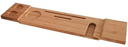 Vassoio per vasca Spa Caddy per vasca da bagno Portaoggetti per libri Porta tablet per vino Vassoio per vasca da bagno inferiore Mensola a ponte