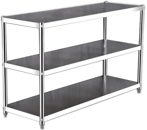 sxpGBP Arbeitstisch, Edelstahl Arbeitstisch Küche, Industrielles Küchen-Lagerregal for die Lagerung in Küchen, gewerblichen Büros und Garagen(Size:120x50x80cm)