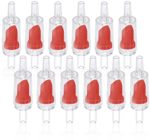 DaToo Aquarium Air Pump Check Valve 12PCS Fish Tank One Way Non-Return Check Valve Air Pump Accessories for 3/16 Inch Airline Tubing