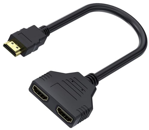 Adattatore splitter HDMI 1080P, cavo duplicatore maschio a doppia femmina, 1 a 2 vie per HDTV, LED, monitor LCD, proiettori 30 cm