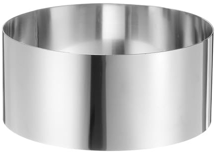 sourcing map Round Cake Ring 6 x 2.75 Inch Seamless Stainless Steel Pastry Mousse Dessert Ring Mirror Coating for Baking Cooking Making Tool