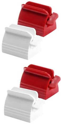 minkissy 4 Stück Spender für Tubenquetscher Zahnpasta-Walzenquetscher Tubenquetscher für Haarfärbemittel Zahnbürstenspender Handentsafter zahnpasta ausdrücker Zahnpasta-Extruder