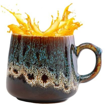 Ceramic Coffee Mug, Ceramic Mug,Hot Drinking Ceramic Mug - Kitchen Decorative Coffee Mug, Elegant Printed Ceramic Mug for Coffee, Tea and Drinks
