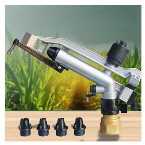 Arroseur de canon d'irrigation, arroseur de jardin Système d'arrosage réglable à 360° avec buse de rechange, for fermes, vergers et forêts