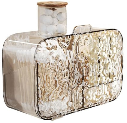 YAPAILANG Stilvoller Wattepad-Halter zum Aufhängen an der Wand, eleganter Badezimmer-Organizer für die tägliche Hautpflege