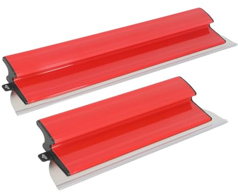 Flächenspachtel Set, Spachtel Werkzeug mit 2 Edelstahlklingen (40cm+80cm), Spachtel Set mit Z-Griff, Großflächenrakel für Wand Dekoration (2-teiliges Set)