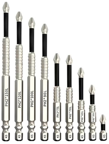9PCS High Magnetic Screwdriver Drill Bit Set,Magnetize Screw Bits for Precision Drilling and Fastening,Dedicated for Power Tools and Impact Drills