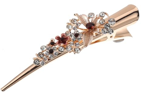 ERINGOGO Becco d Oca per Chioma in Metallo Decorazioni Floreali Eleganti, Accessori Chioma Sposa Fiori per Matrimonio e Festa, Fermaglio Delicato e Raffinato
