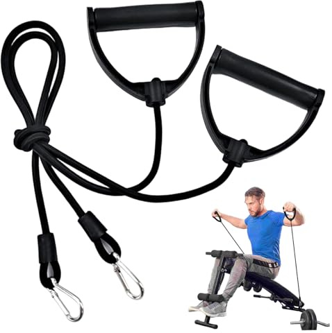 Bandas de Resistencia con Asas, Paquete de 2 Bandas de Ejercicio largas para Entrenamiento de Cuerpo Completo, Entrenamiento de Fuerza para Hombros, Brazos, Pecho y Espalda, de resisten