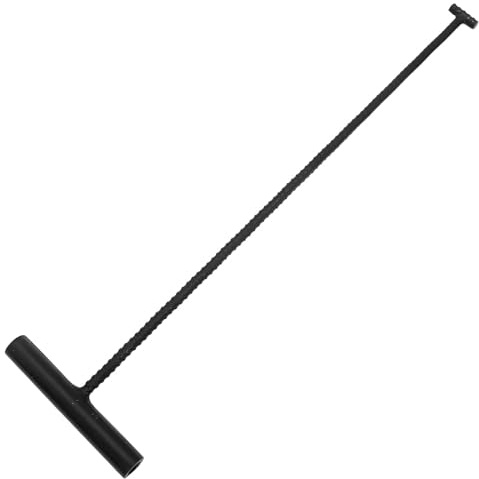 UTHCLO Heavy Duty Steel Manhole Cover Lifter Hook 50Cm T Shape Metal Grab Hook Tool for Drain Grate and Storm Drain Cover Removal