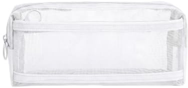Mtbricey Clear Pencil Case Transparent Mesh Pencil Pouch for Student