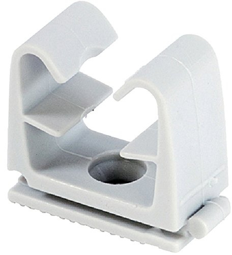 fischer Clipschelle FC 12-16 GR, Flexible Aufnahme für verschiedene Kabel- und Rohrdurchmesser, Flexible Befestigung mit C-Profil-Schiene, Koppelung von bis zu drei Rohrclips, 50 Stück