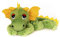 Habibi Plush Wärmekissen/Stofftier f. Kinder und Erwachsene – 1814 Glücksdrache grün mit Hirsefüllung, Wärmekuscheltier zum Erwärmen in der Mikrowelle/Backofen, ideal auch für Babys
